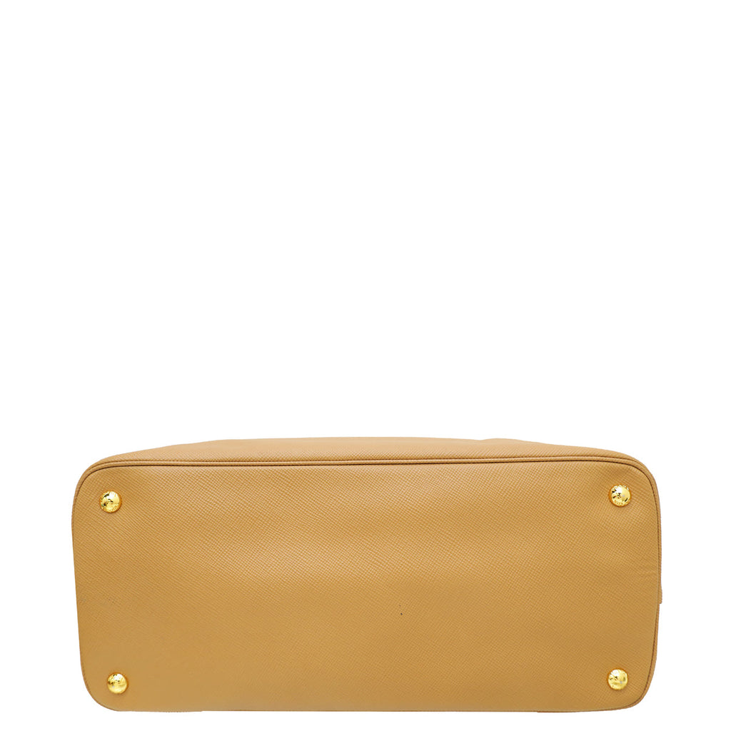Prada Bicolor Cuir Double Handle Tote Bag