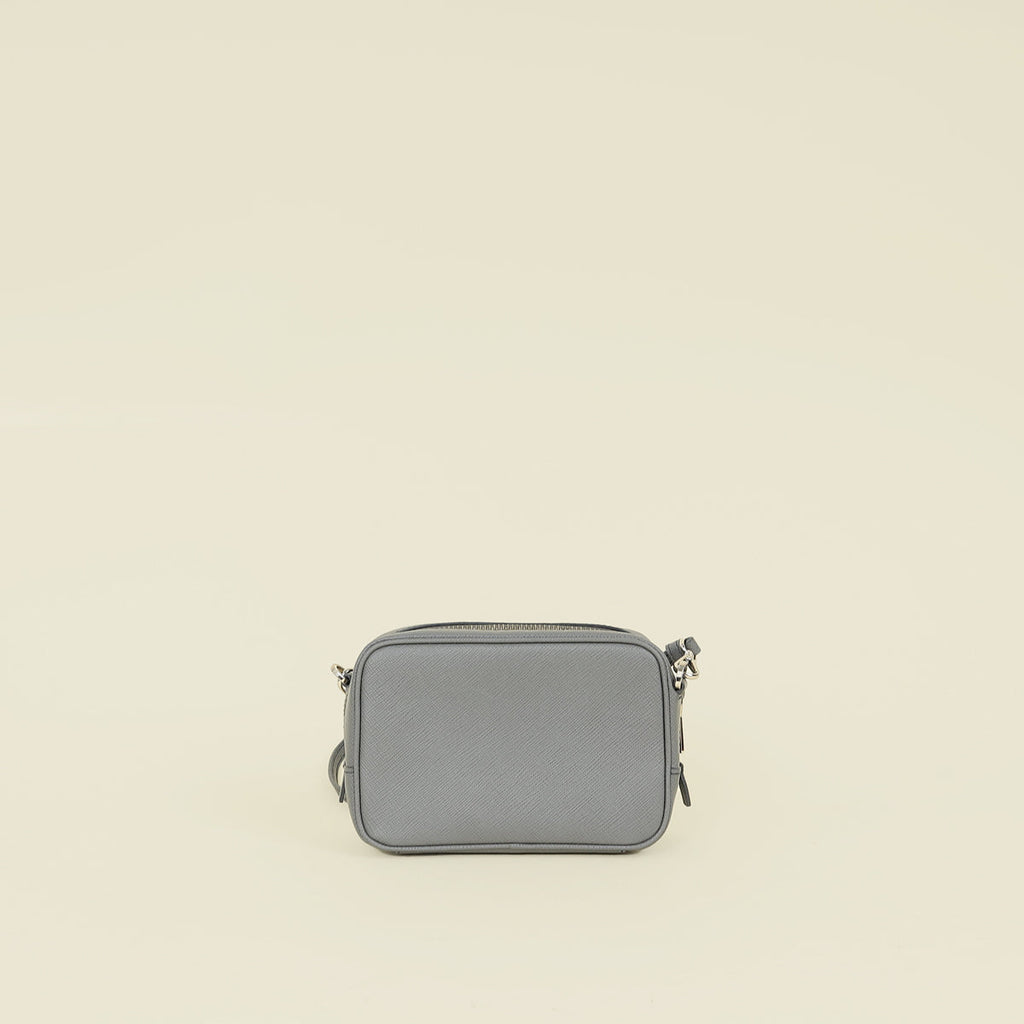 Prada Grey Mini Camera Crossbody Bag