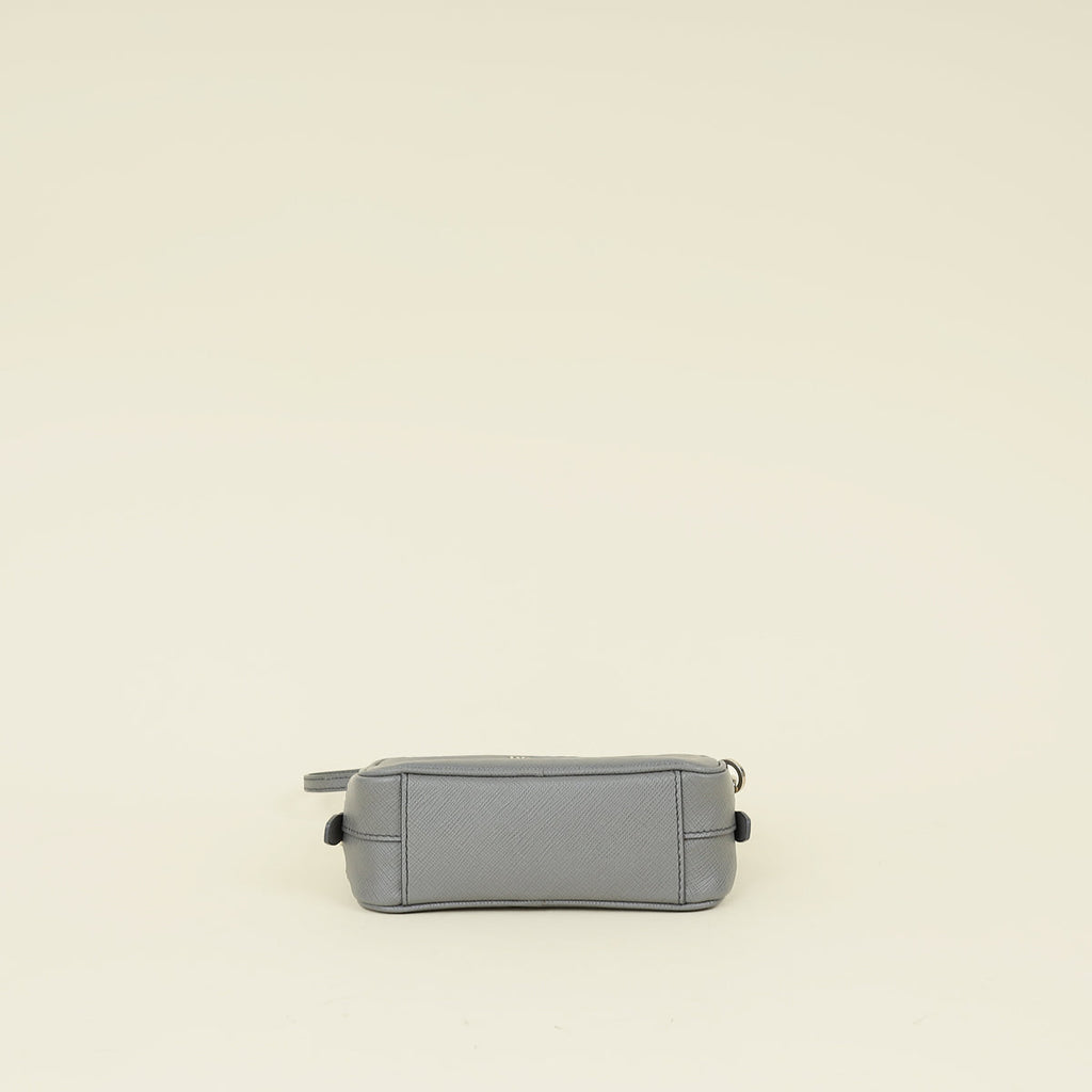 Prada Grey Mini Camera Crossbody Bag