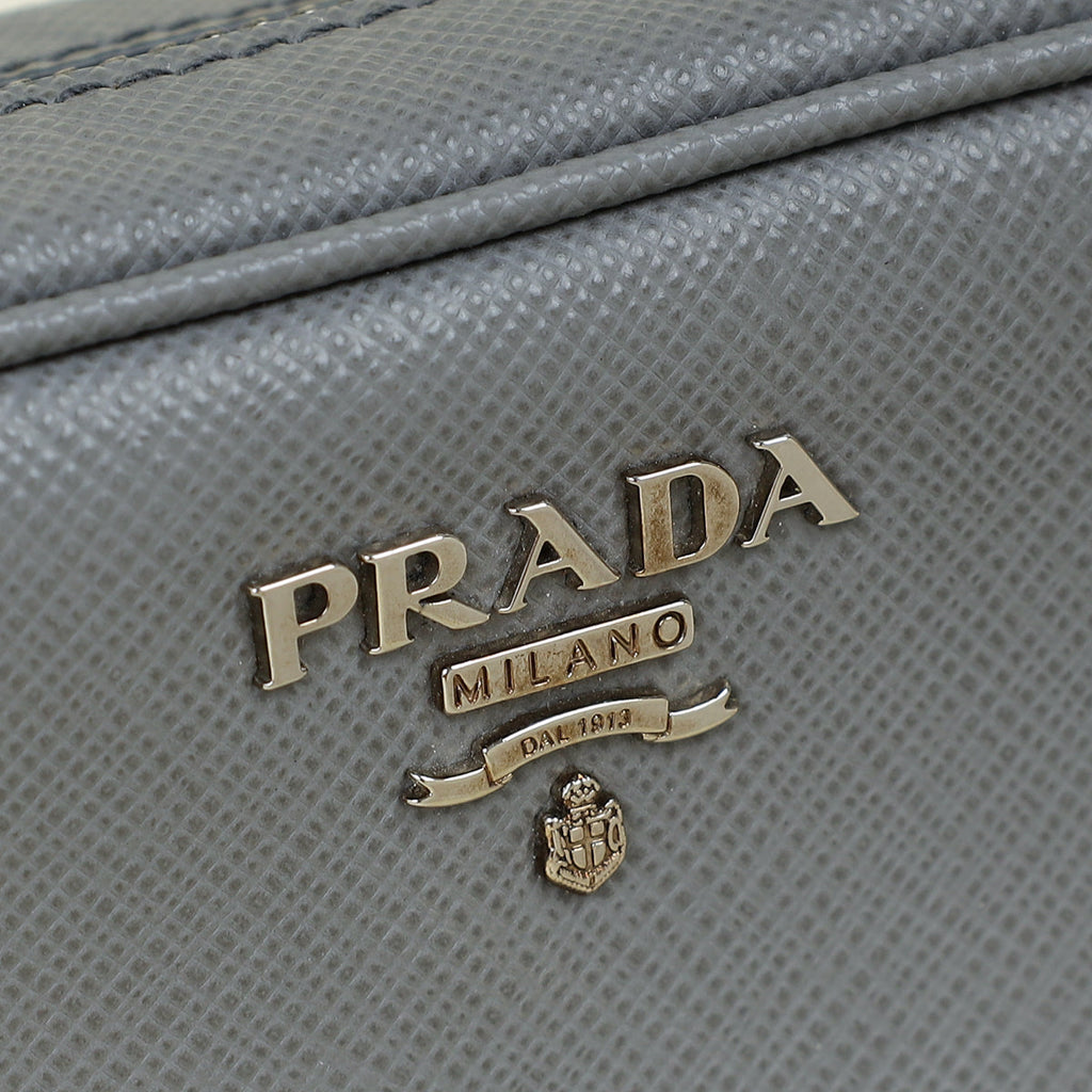 Prada Grey Mini Camera Crossbody Bag