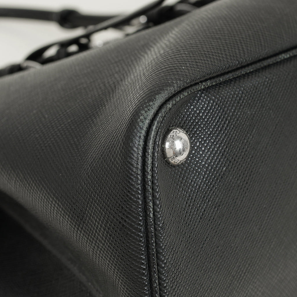 Prada Black Cuir Double Handle Bag