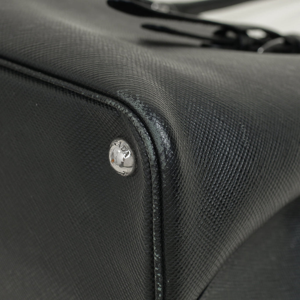 Prada Black Cuir Double Handle Bag