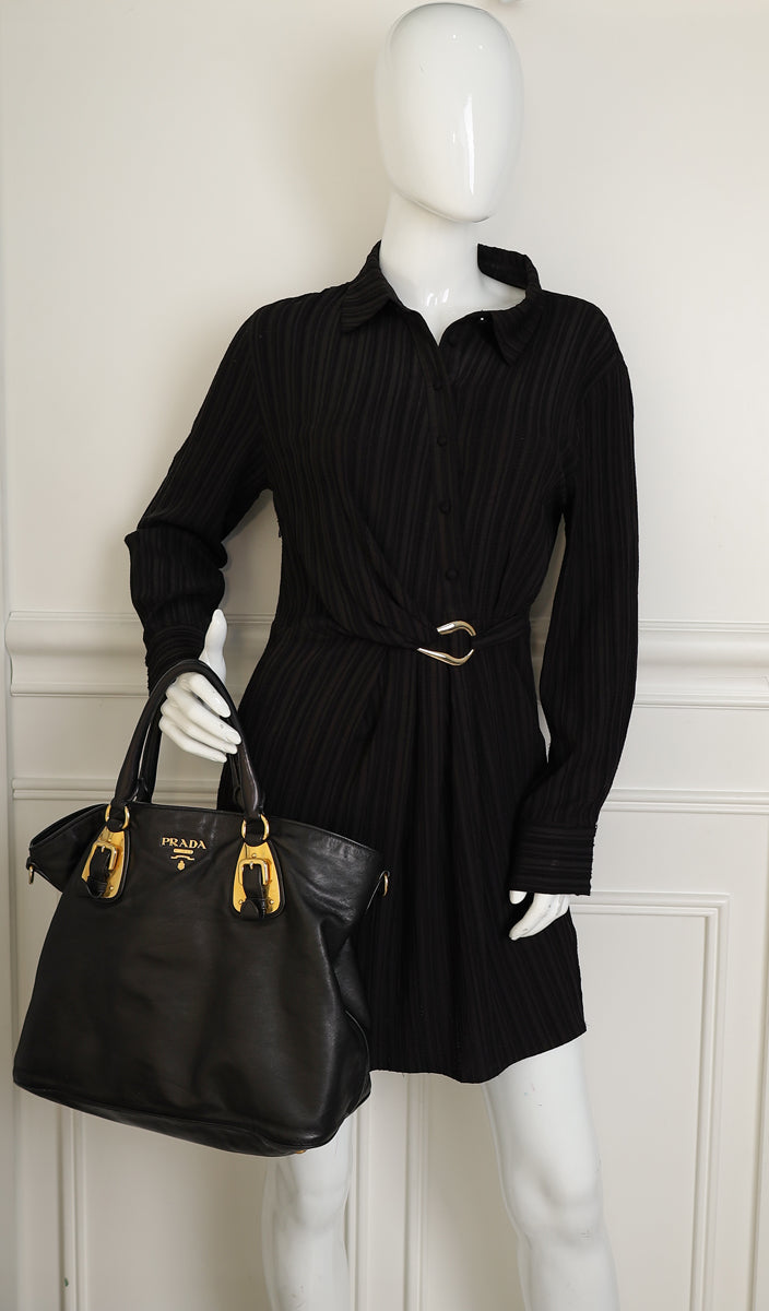 Prada Black Convertible Tote Bag