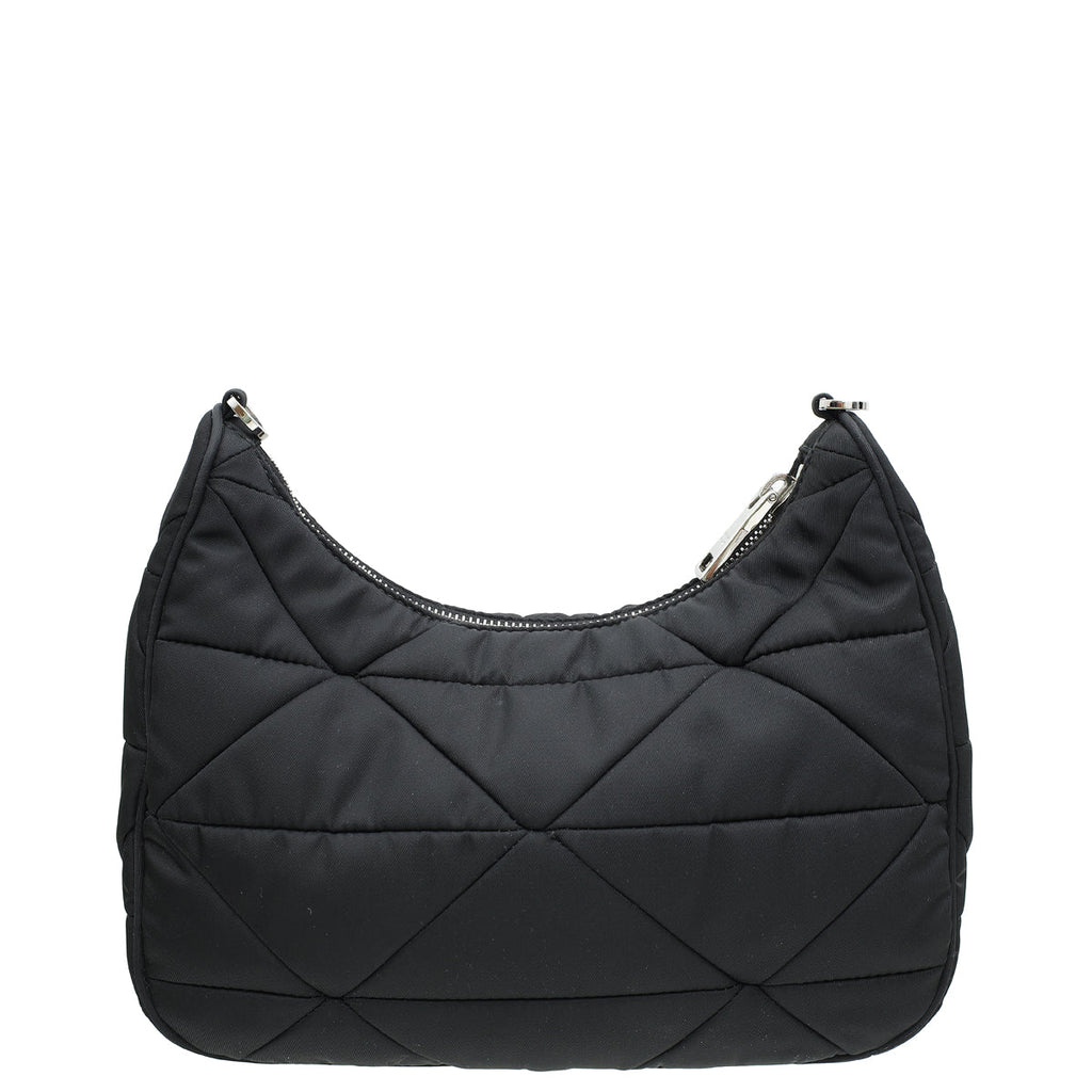 Prada Nero Padded Re-Nylon Tessuto Quilted Shoulder Bag