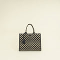 Prada Bicolor Symbole Embroidered Tote Large Bag