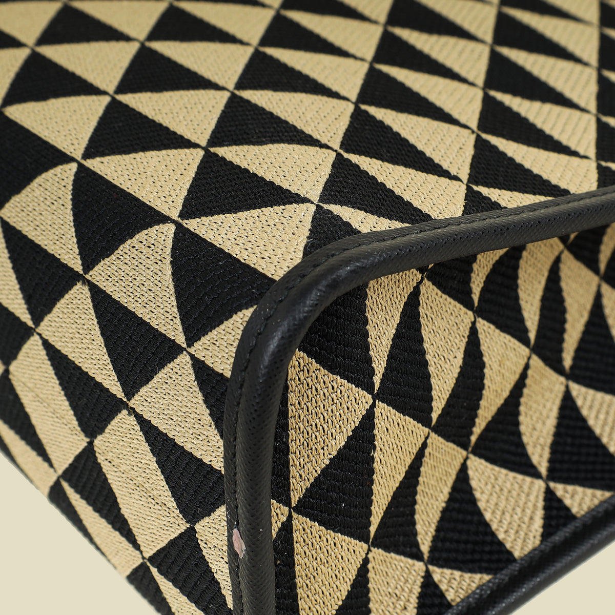Prada Bicolor Symbole Embroidered Tote Large Bag