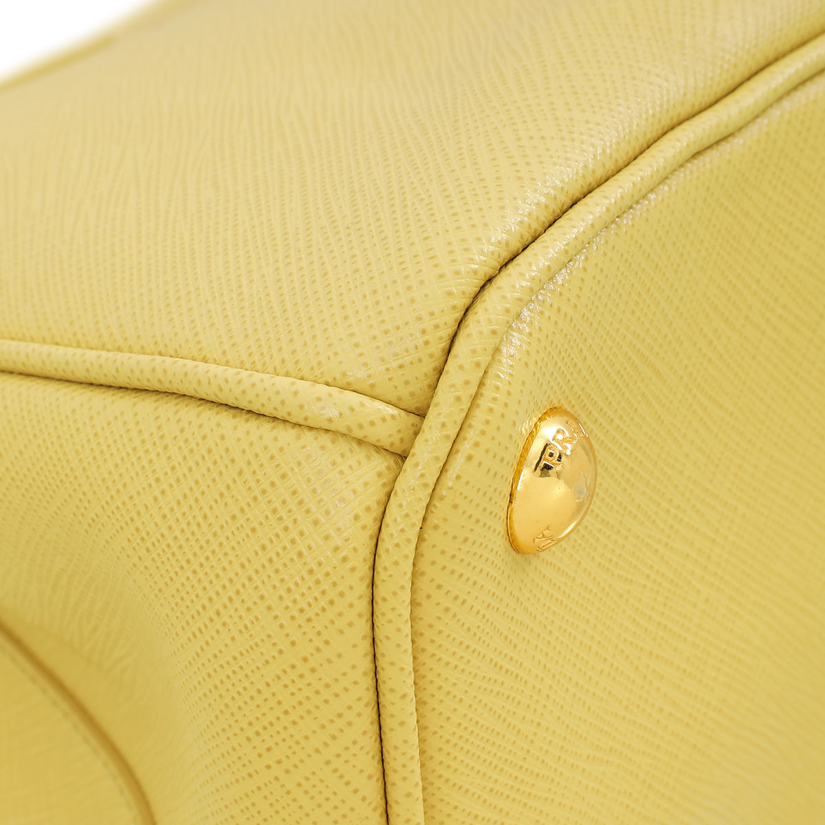 Prada Polline Yellow Lux Galleria Large Tote Bag