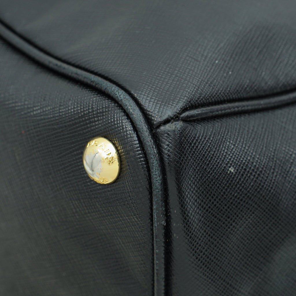 Prada Black Lux Galleria XL Tote Bag