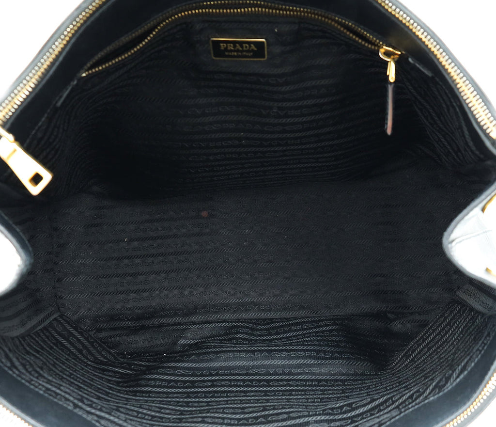 Prada Black Lux Galleria XL Tote Bag