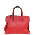 Prada Red Soft Convertible Tote Bag
