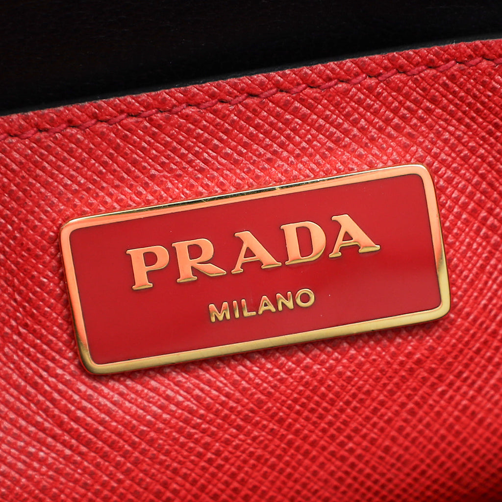 Prada Red Soft Convertible Tote Bag