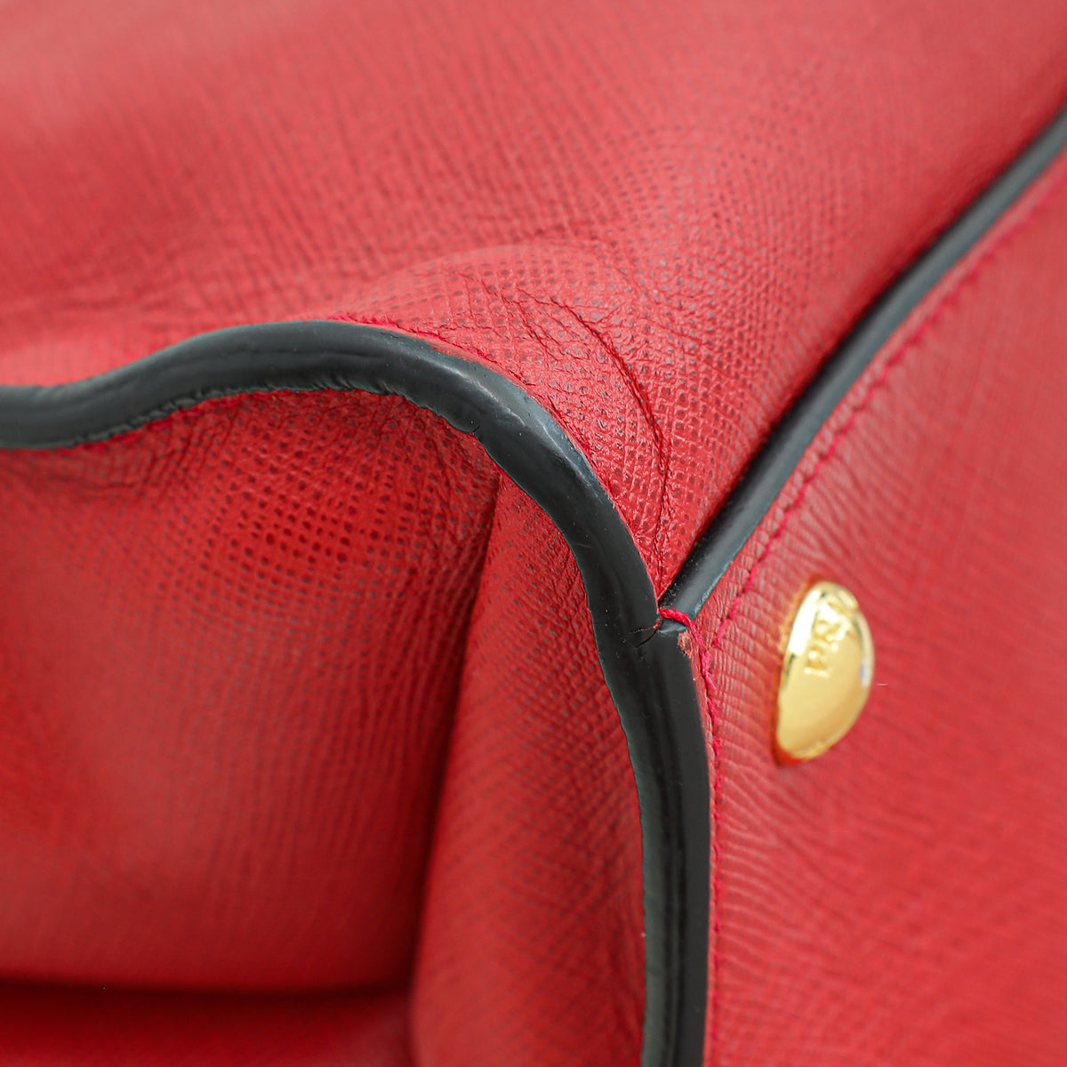 Prada Red Soft Convertible Tote Bag