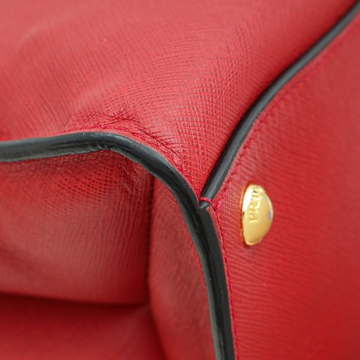 Prada Red Soft Convertible Tote Bag