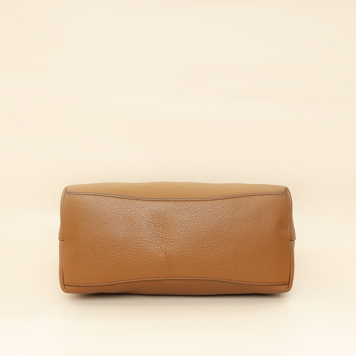 Prada Brown Logo Embossed Vitello Hobo Bag