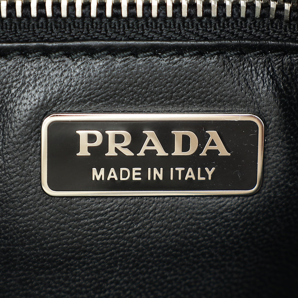 Prada Bicolor Python Slim Zip Wristlet Pouch