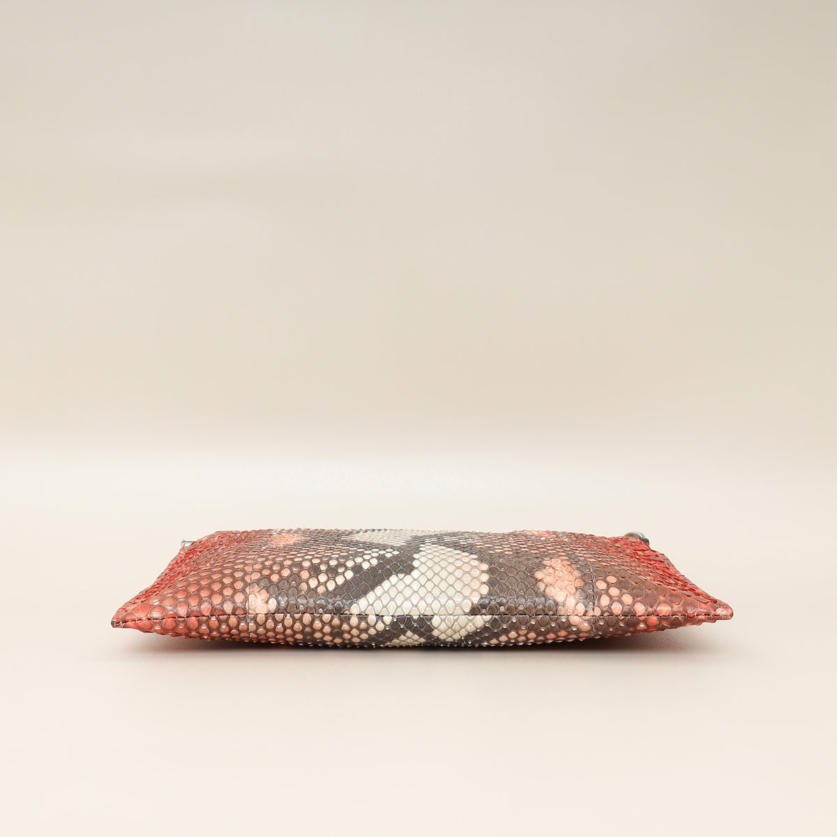 Prada Bicolor Python Slim Zip Wristlet Pouch