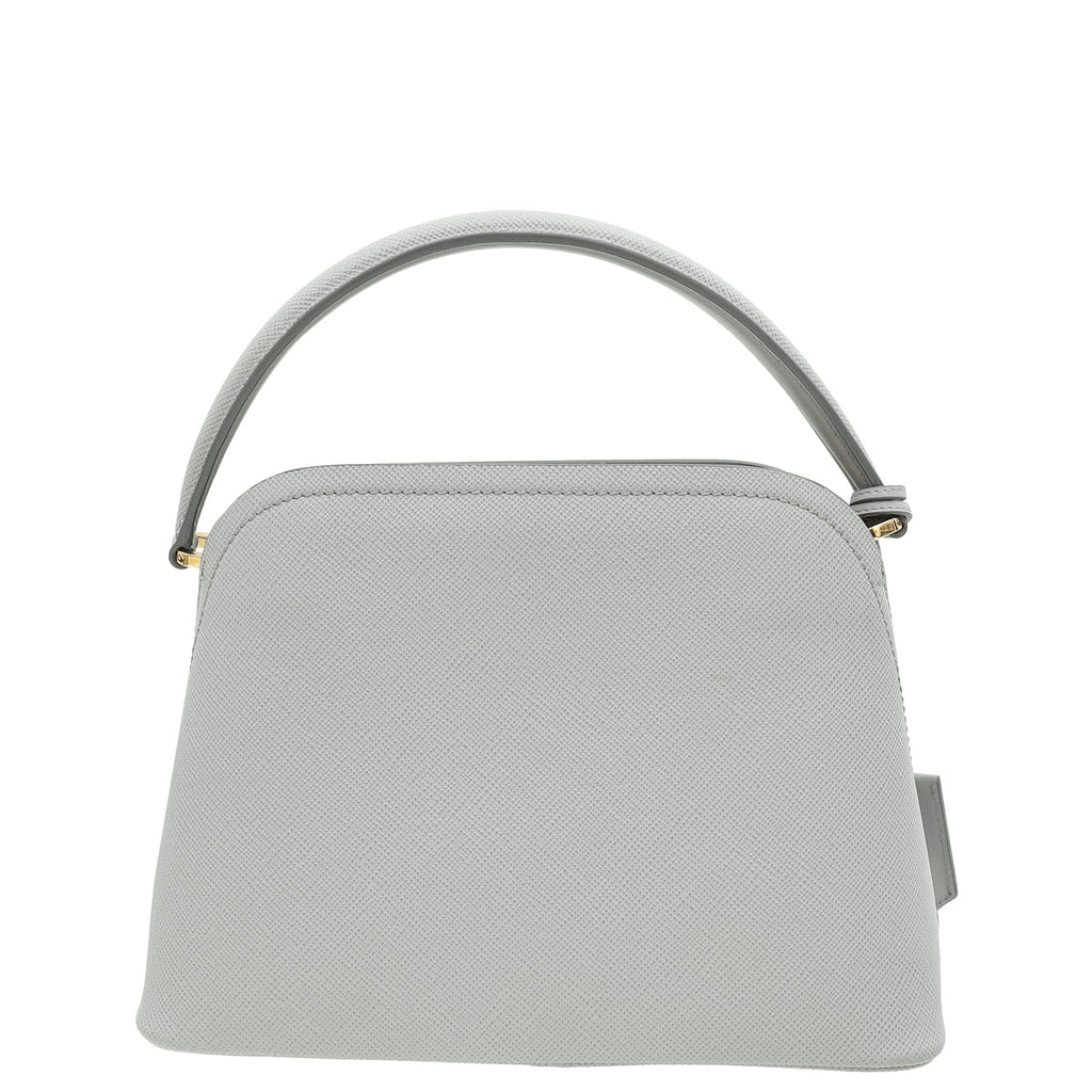 Prada Gray Cuir Matinée Bag