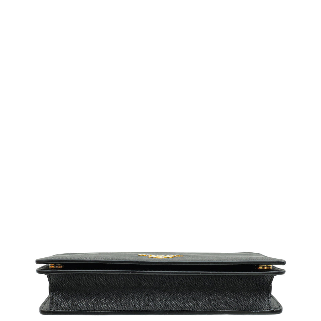 Prada Black Wristlet Wallet on Chain