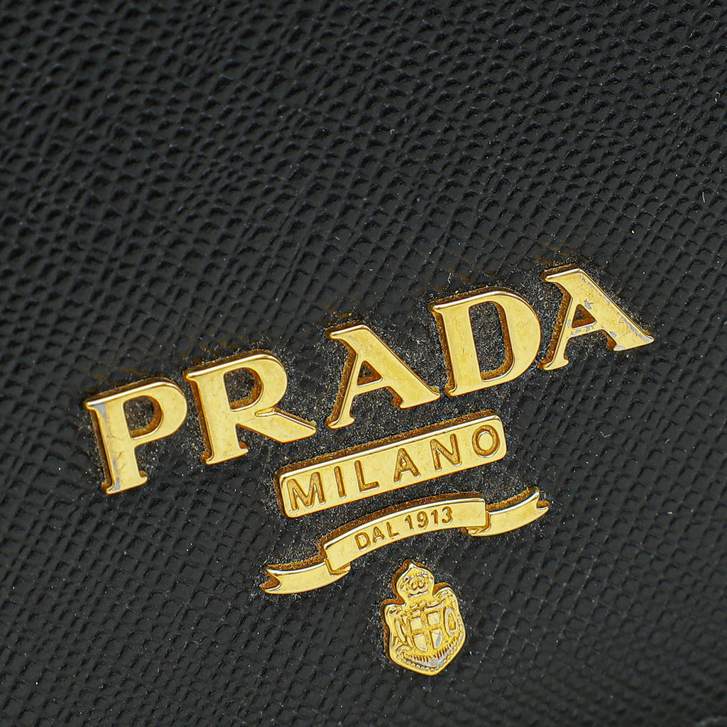 Prada Black Wristlet Wallet on Chain