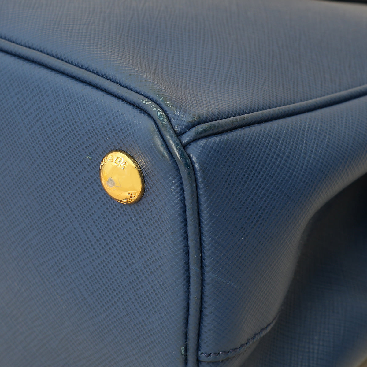 Prada Navy Blue Lux Galleria Medium Tote Bag