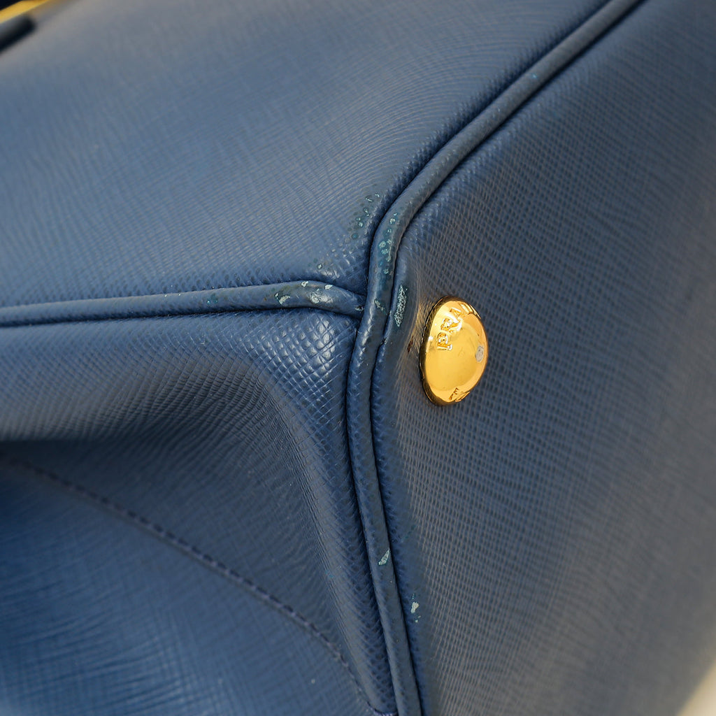 Prada Navy Blue Lux Galleria Medium Tote Bag
