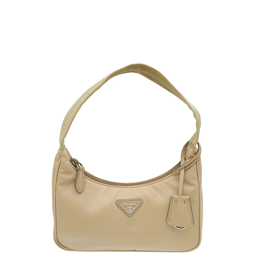 Prada Desert Beige Re-Nylon Prada Re-Edition 2000 Mini Bag