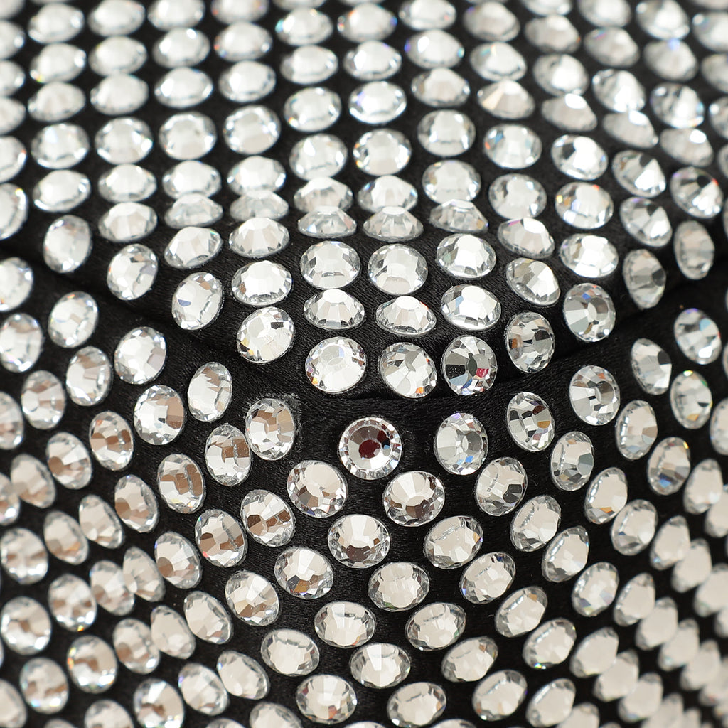 Prada Black Crystal-Embellished Satin Re-Edition 2000 Mini Bag