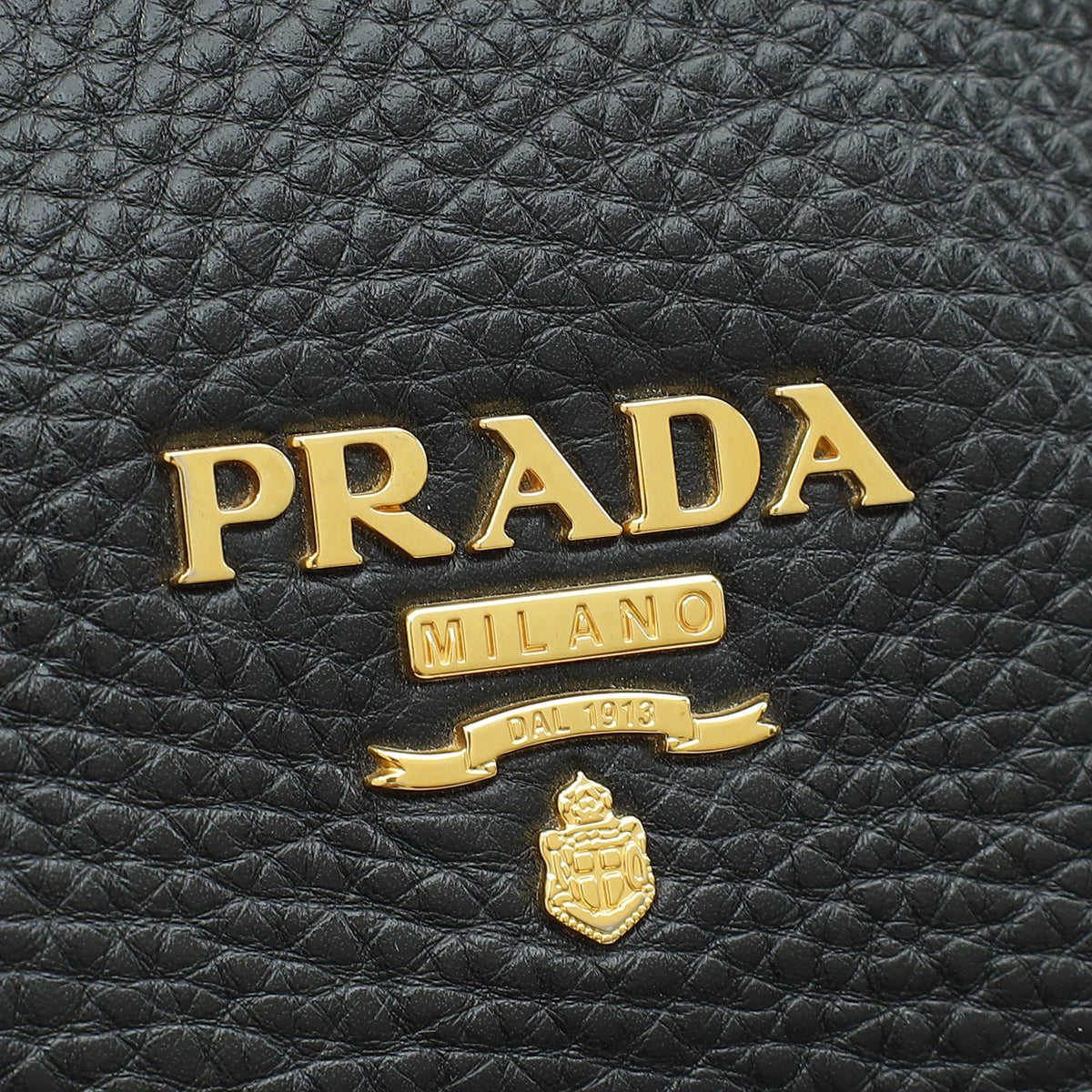 Prada Black Vitello Daino Hobo Bag