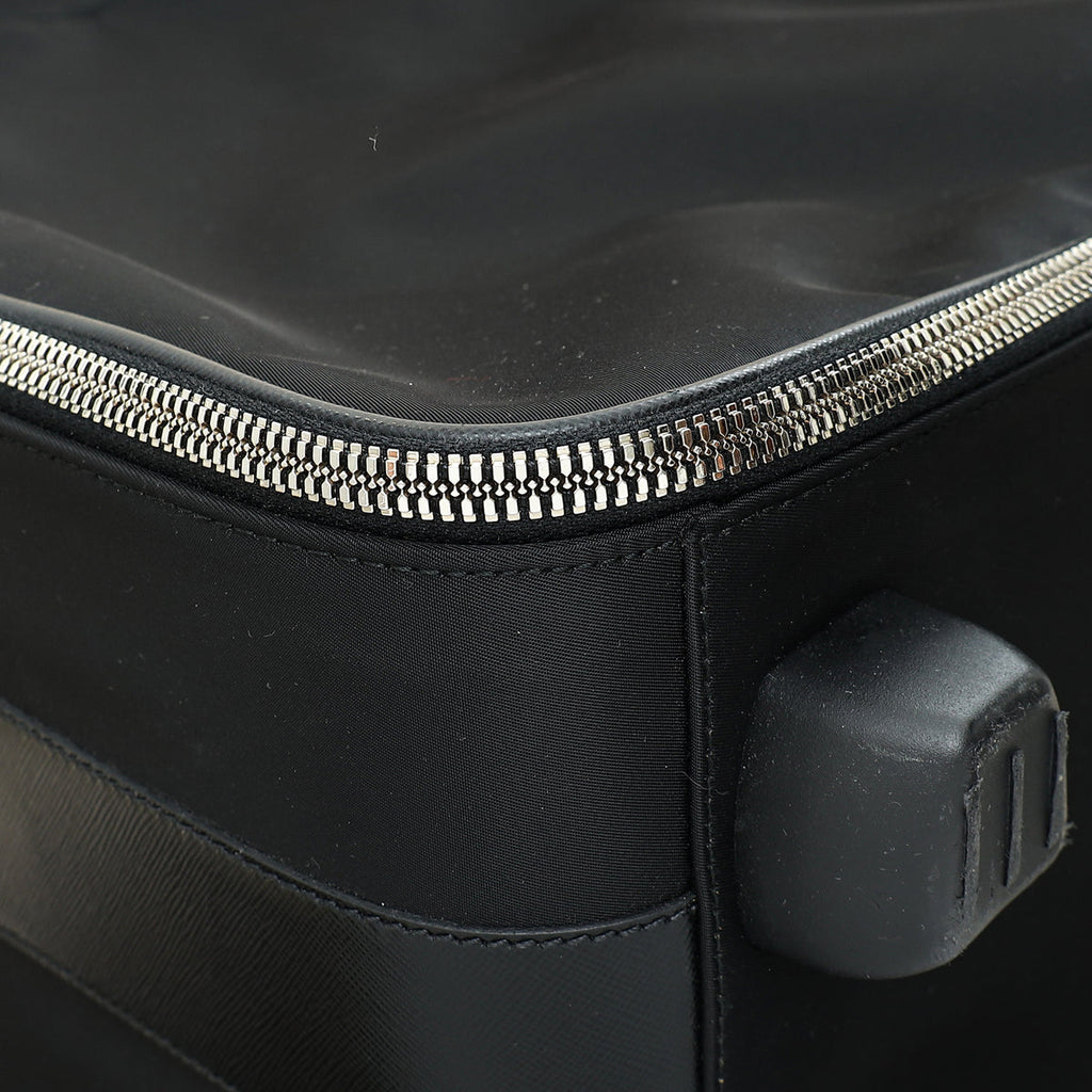 Prada Black Nylon Tessuto Trolley Luggage