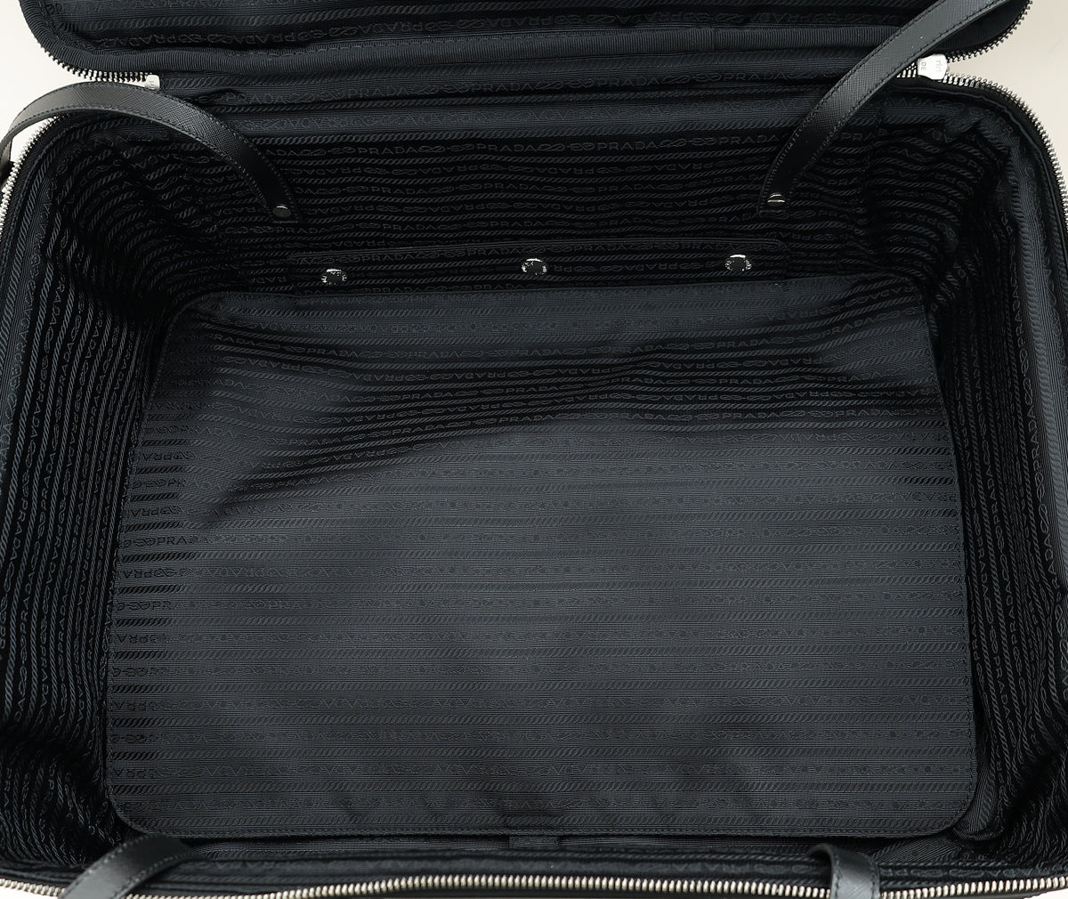 Prada Black Nylon Tessuto Trolley Luggage