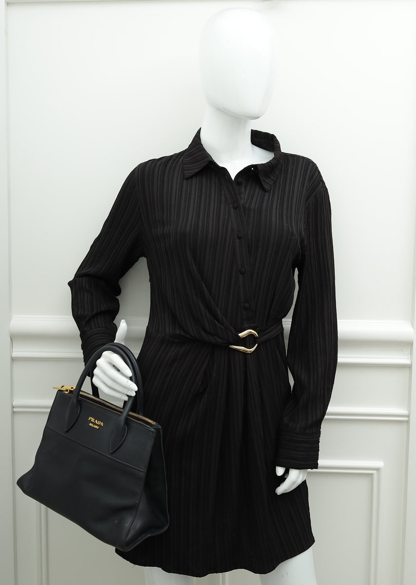 Prada Black Paradigme Tote Bag