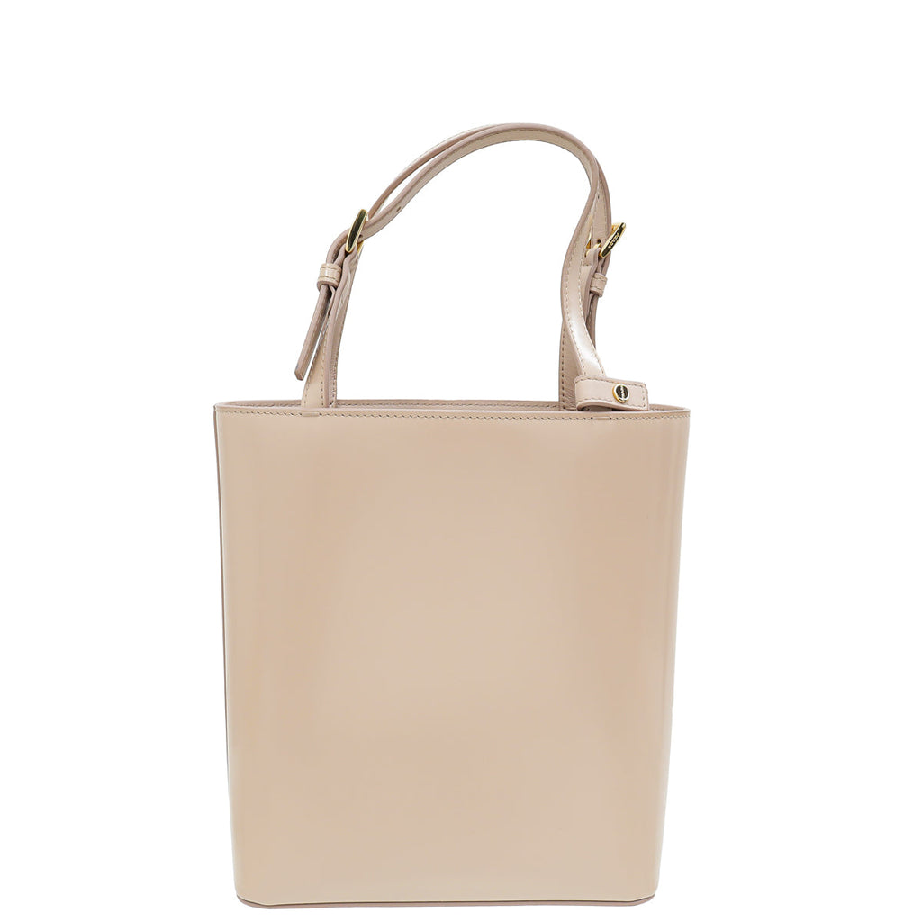 Prada Pinkish Beige Spazzolato Double Handle Tote Bag