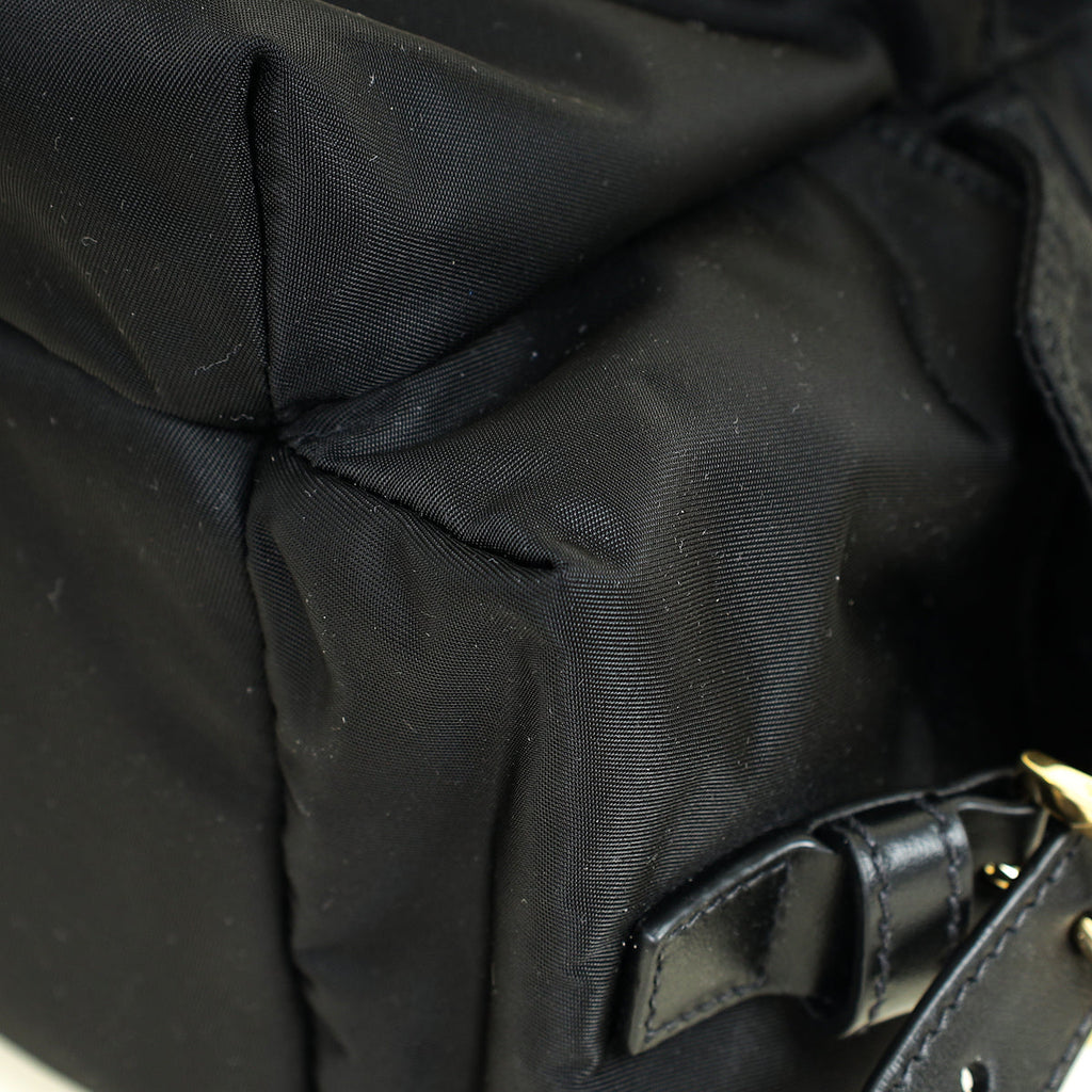 Prada Black Explore medium Re-Nylon Shoulder Bag with Flap