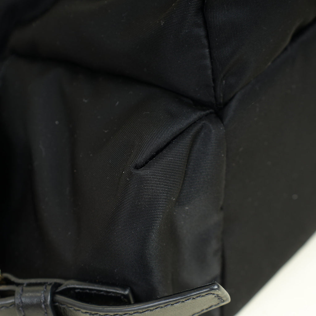 Prada Black Explore medium Re-Nylon Shoulder Bag with Flap