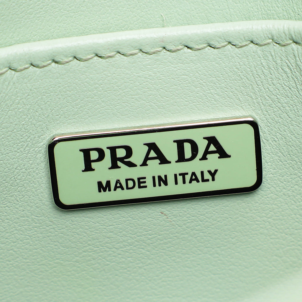 Prada Mint Green Cleo Small Flap Shoulder Bag