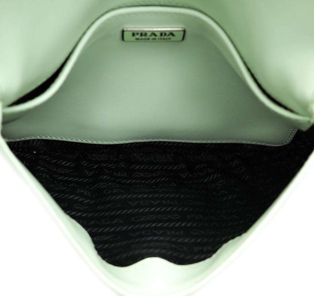 Prada Mint Green Cleo Small Flap Shoulder Bag