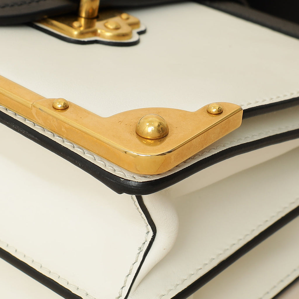 Prada Bicolor Cahier Shoulder Bag