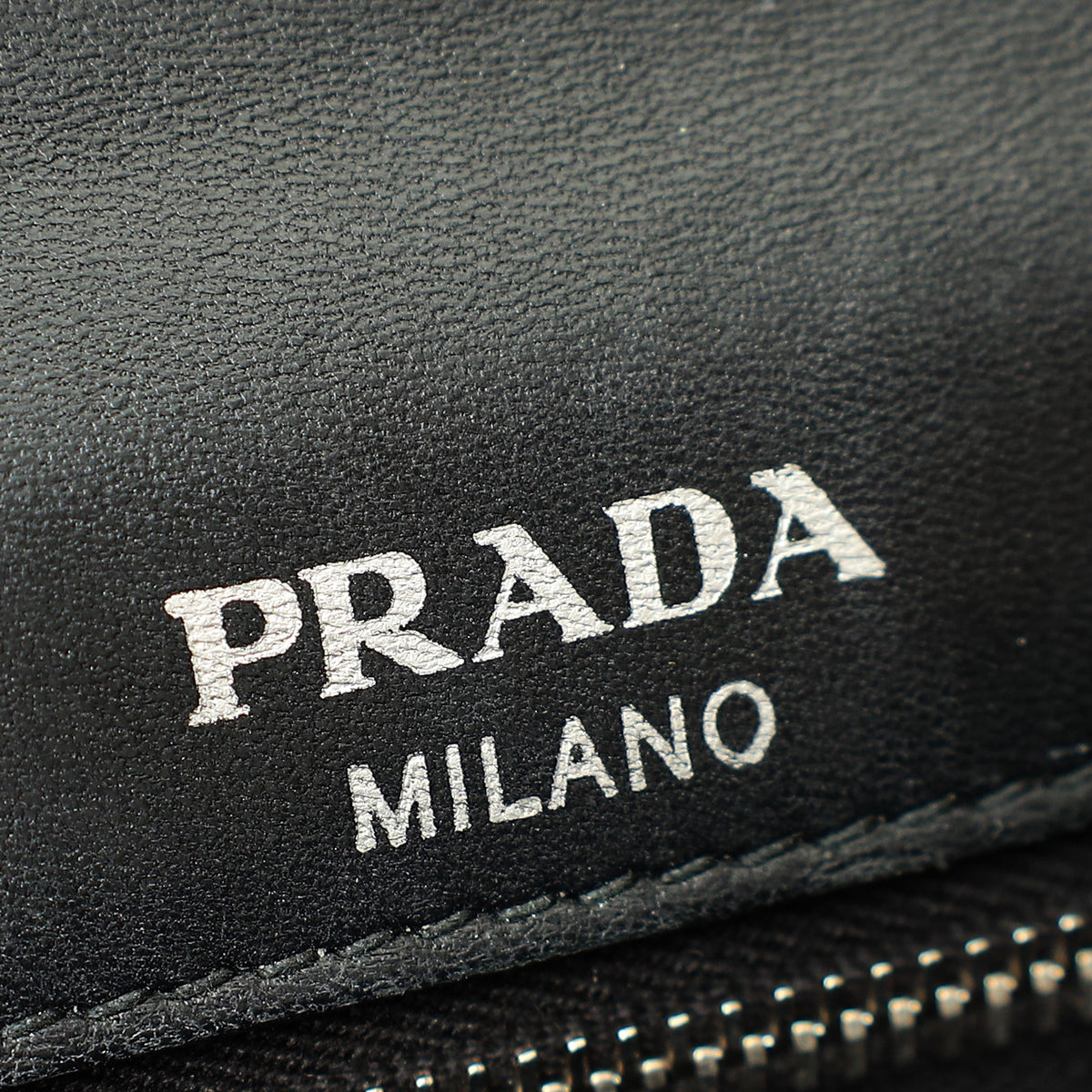 Prada Black Nappa Gaufre Small Chain Flap Shoulder Bag