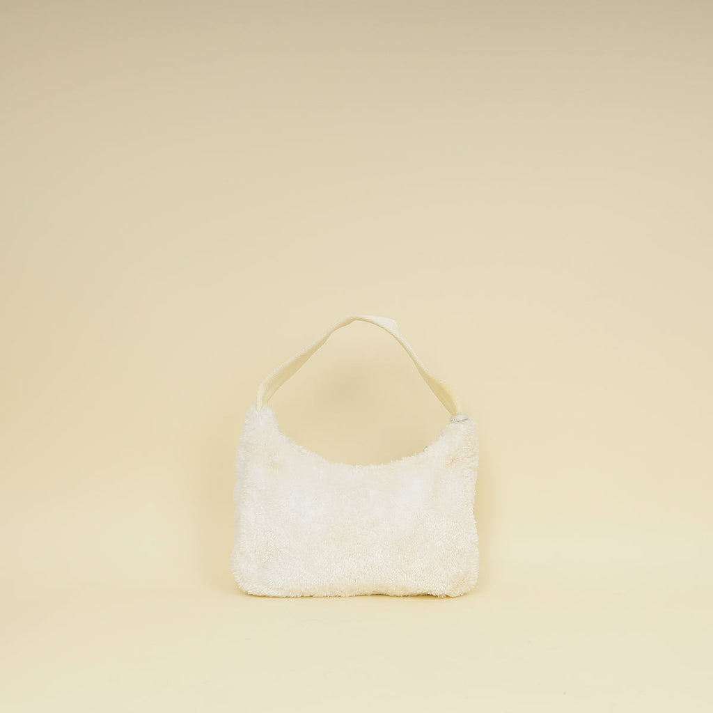 Prada White Re-Edition 2000 Mini Terry Bag