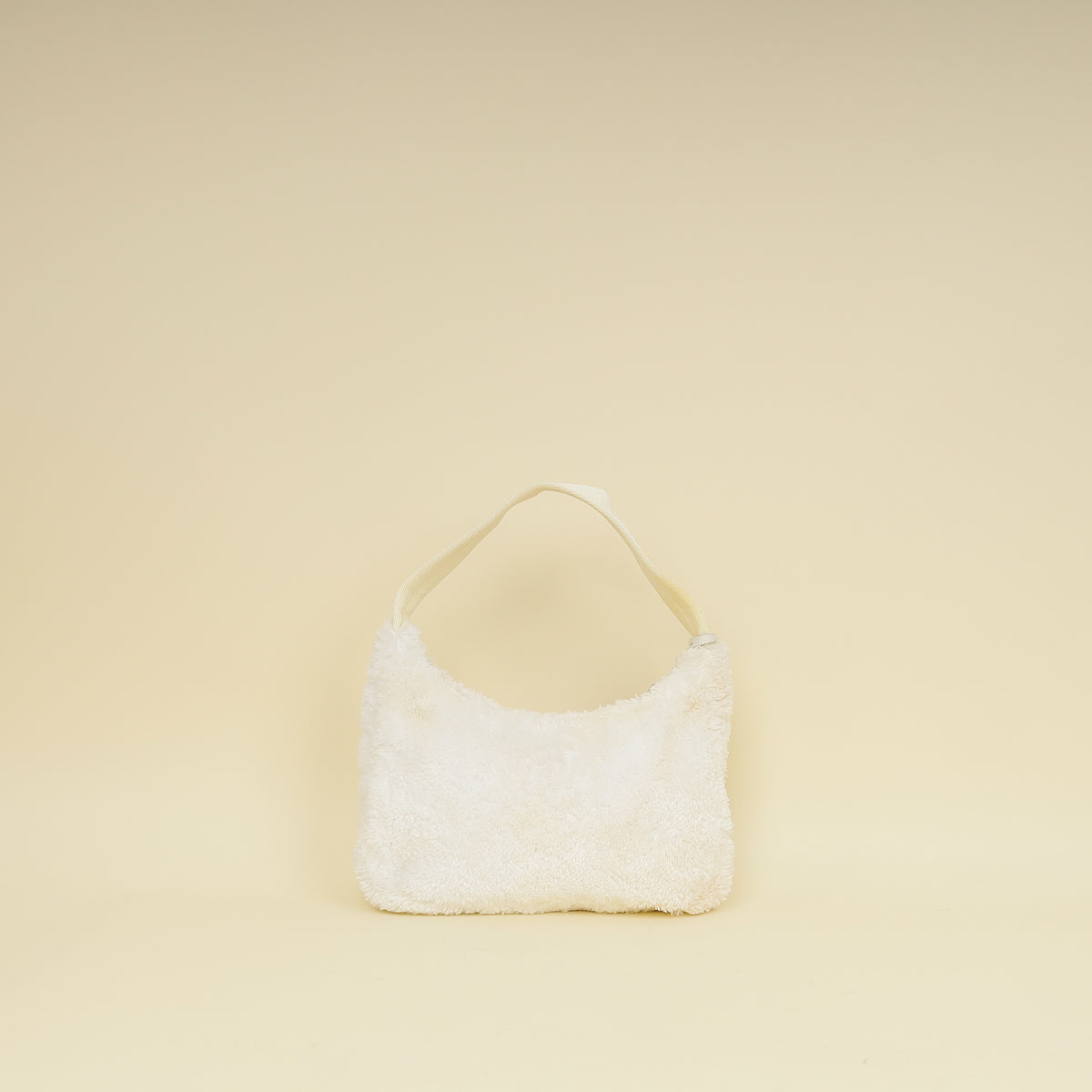 Prada White Re-Edition 2000 Mini Terry Bag