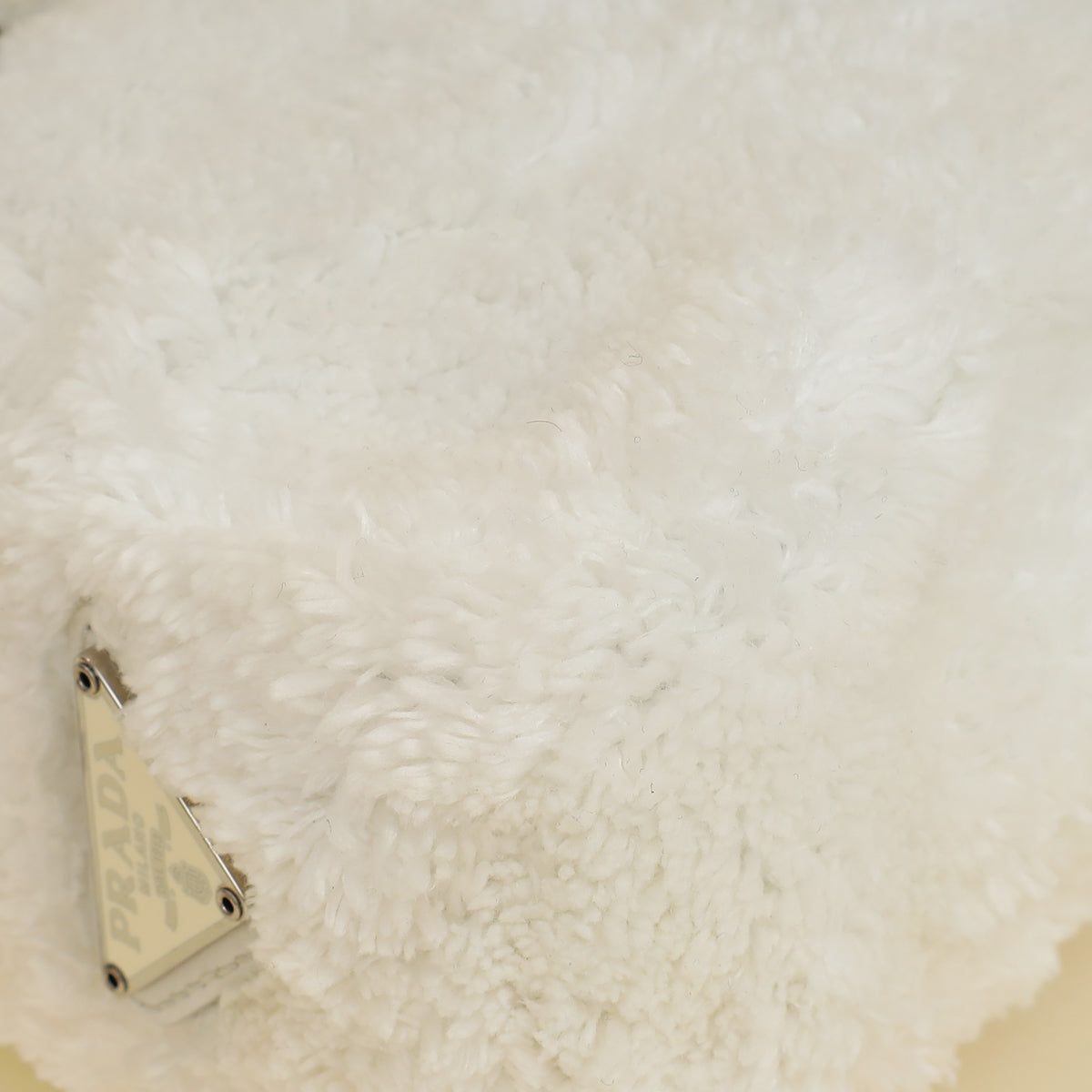 Prada White Re-Edition 2000 Mini Terry Bag