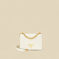 Prada White Flap Chain Crossbody Bag