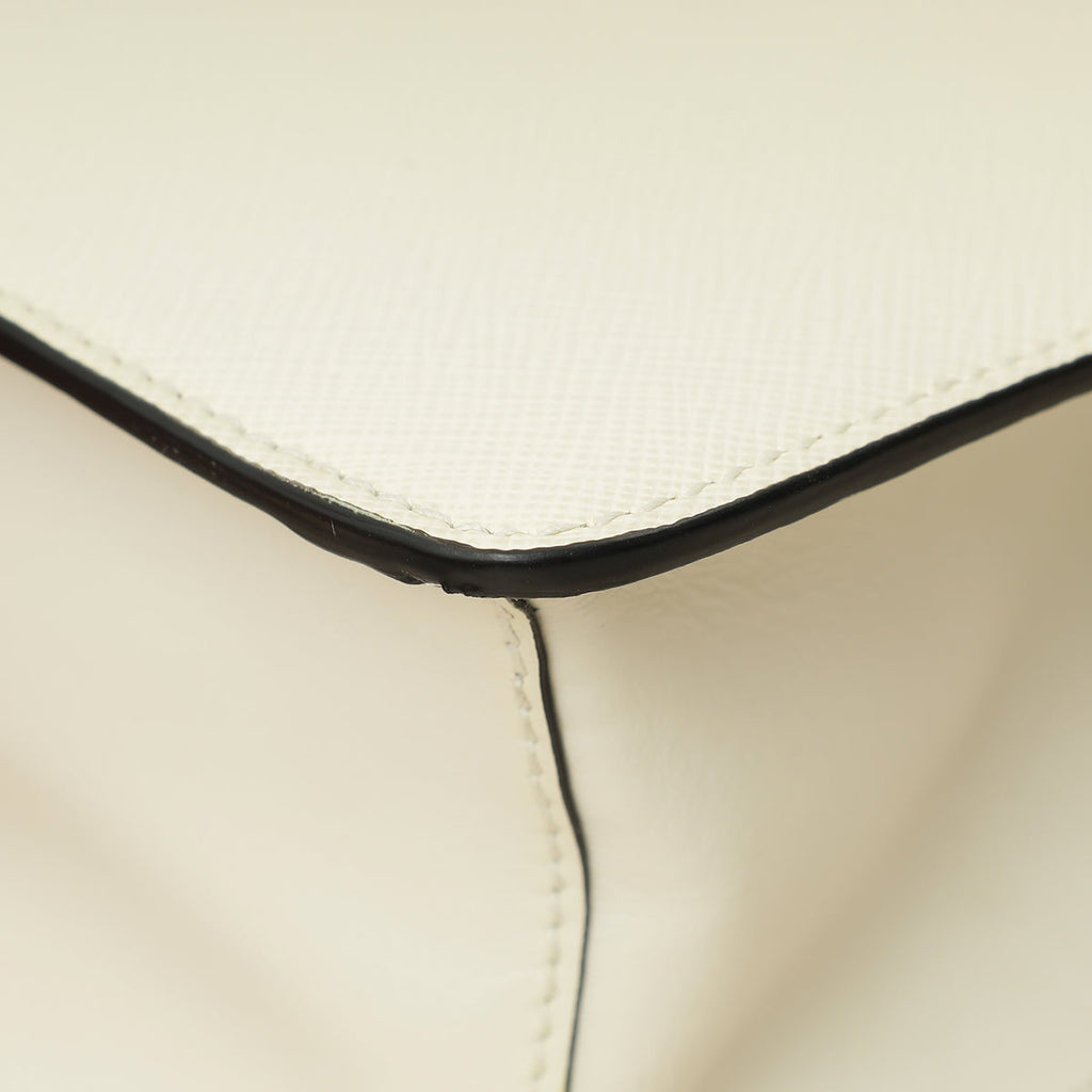 Prada White Flap Chain Crossbody Bag