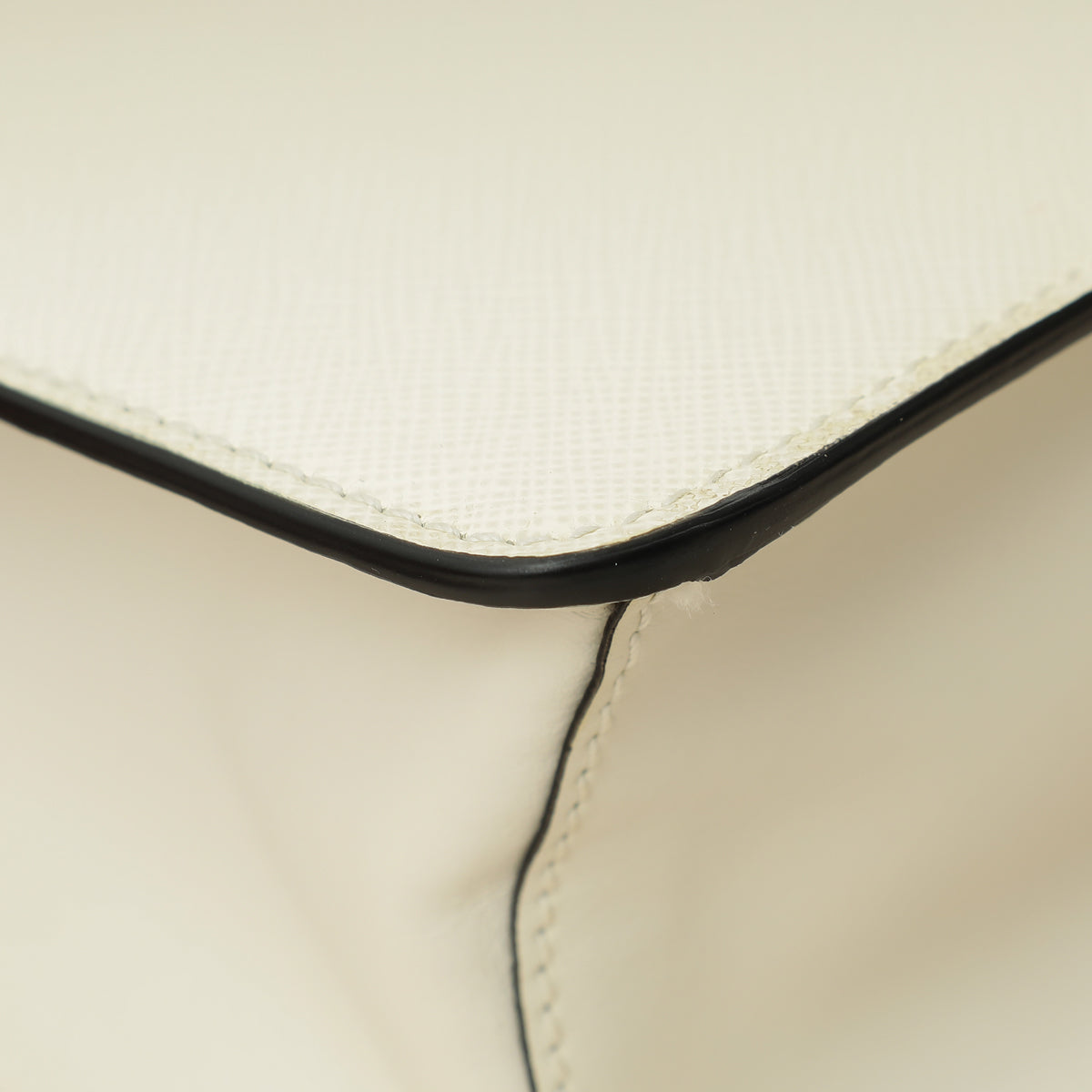 Prada White Flap Chain Crossbody Bag
