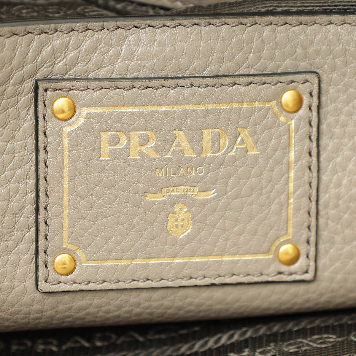 Prada Gray Vitello Phenix Tote Bag