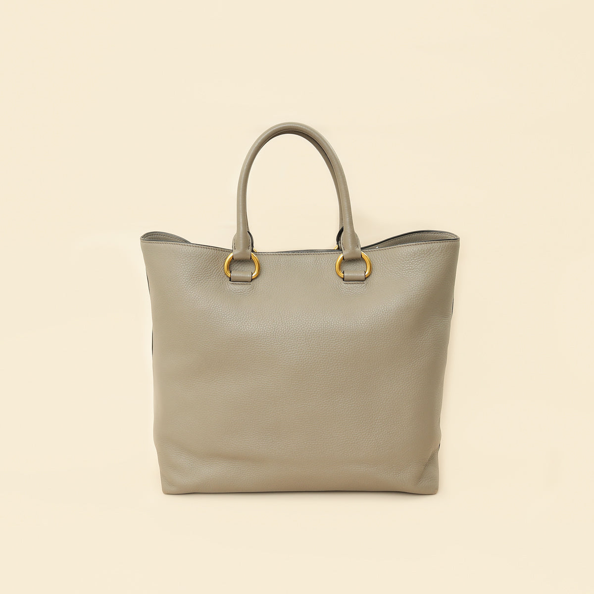 Prada Gray Vitello Phenix Tote Bag