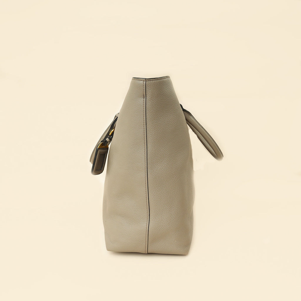 Prada Gray Vitello Phenix Tote Bag