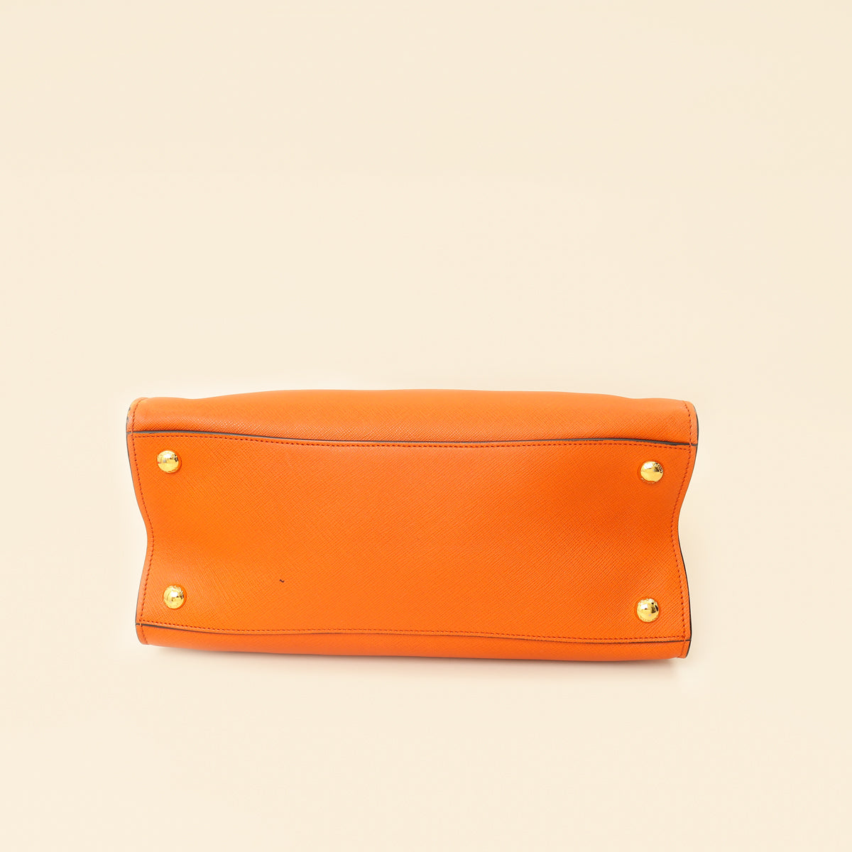 Prada Papaya Soft Triple Pocket Tote Bag