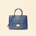 Prada Bluette Lux Galleria Front Pocket Bag