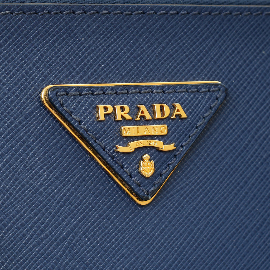 Prada Bluette Lux Galleria Front Pocket Bag